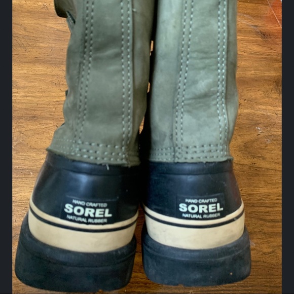 Sorel Caribou 8M, Peatmoss, Like New! - Picture 4 of 5